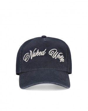 Men's Naked Wolfe Signature Unconstructed Cap Hats Navy Australia | W3S-5872