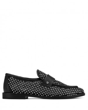 Women's Naked Wolfe Lima Diamond Loafers Black Australia | L6D-5705