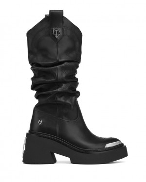 Women's Naked Wolfe Stable Boots Black Australia | C3I-3163