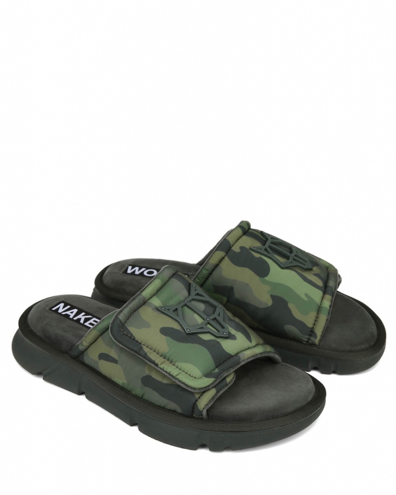 Men's Naked Wolfe Alaska Slides Camo Australia | U2U-7618