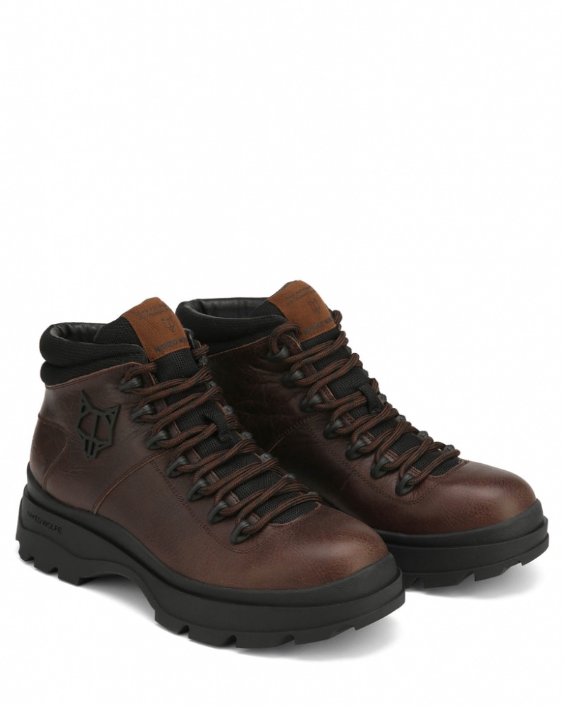 Men's Naked Wolfe Aspire Boots Brown Australia | E7E-3506