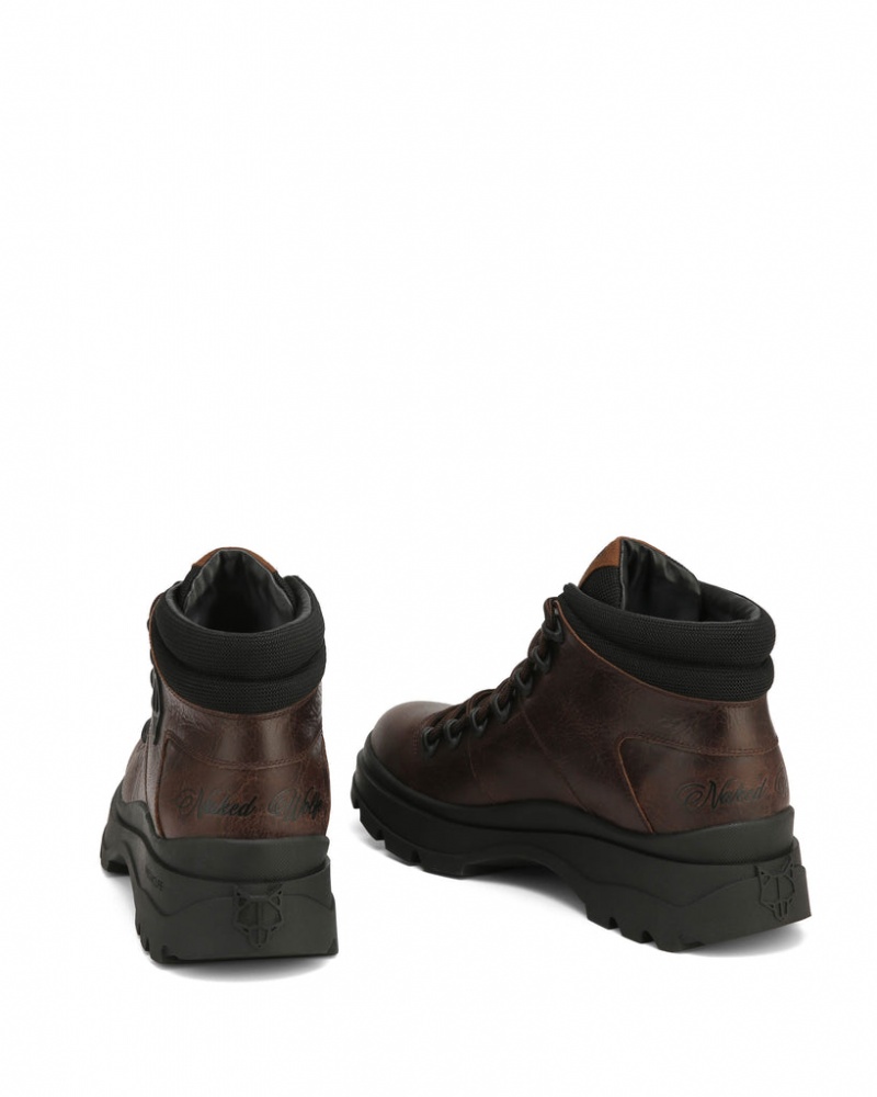 Men's Naked Wolfe Aspire Boots Brown Australia | E7E-3506