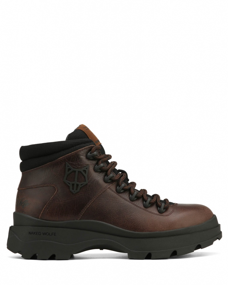 Men\'s Naked Wolfe Aspire Boots Brown Australia | E7E-3506