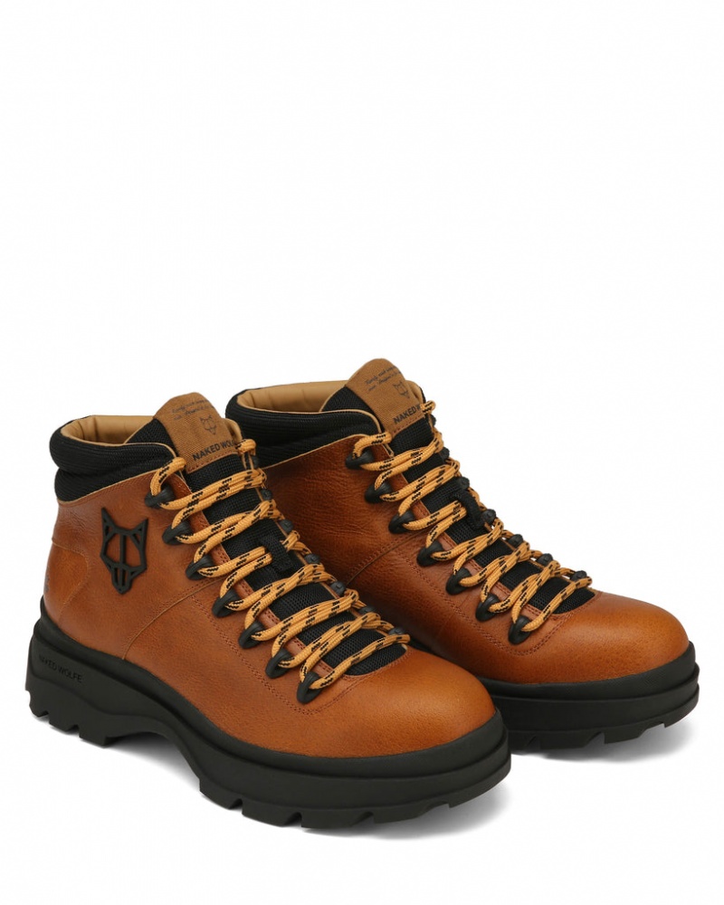 Men's Naked Wolfe Aspire Boots Brown Australia | N4O-1940