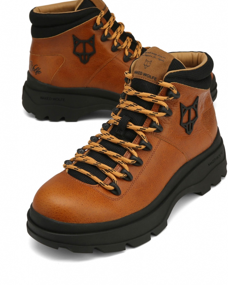 Men's Naked Wolfe Aspire Boots Brown Australia | N4O-1940