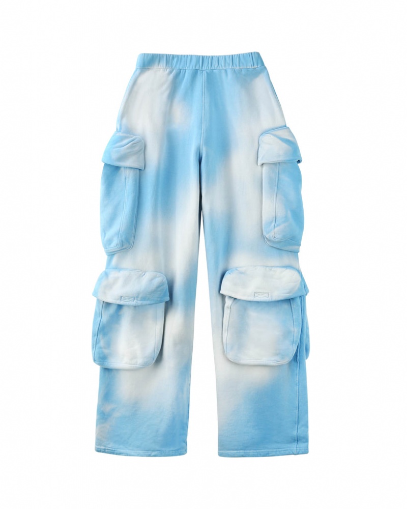 Men's Naked Wolfe Cargo Sweatpants Sweatpants Blue Australia | M1V-8958