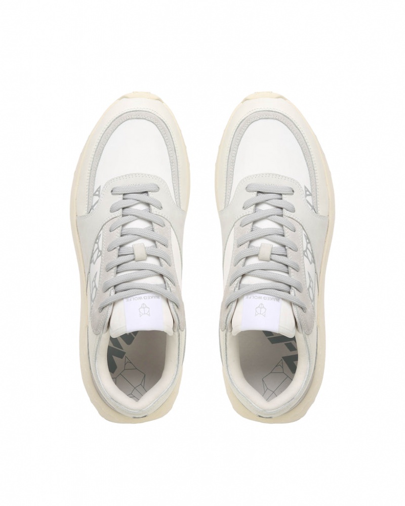 Men's Naked Wolfe Dart Trainers White Australia | K1L-3213