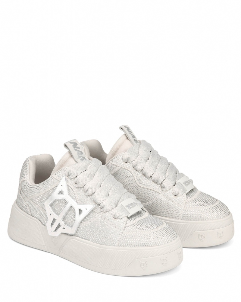 Men's Naked Wolfe Kosa Diamond Trainers White Australia | N1J-1446