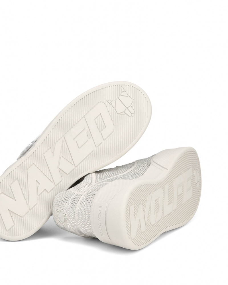 Men's Naked Wolfe Kosa Diamond Trainers White Australia | N1J-1446