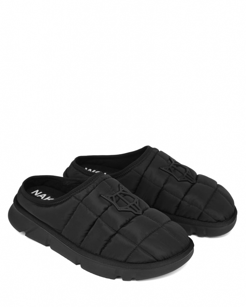 Men's Naked Wolfe Montana Slides Black Australia | D7Q-8634