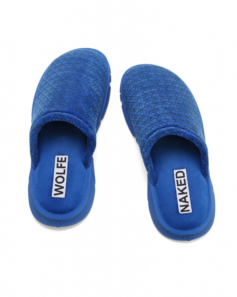 Men's Naked Wolfe Ohio Slides Navy Australia | H9A-1513