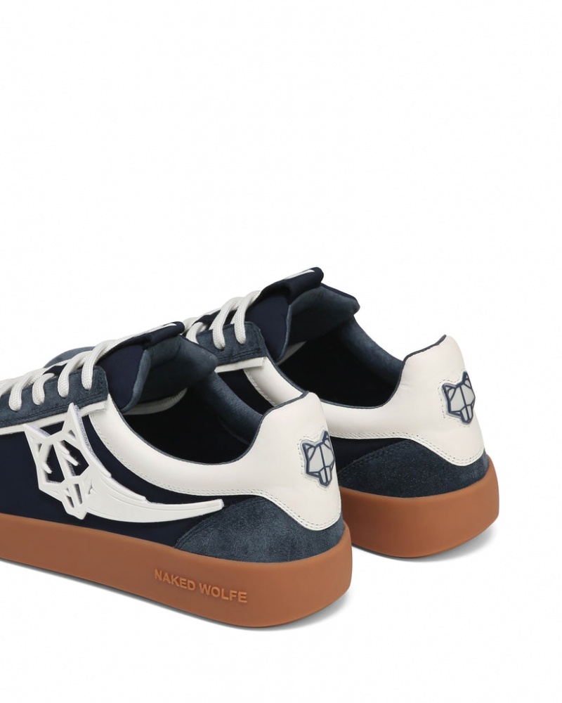 Men's Naked Wolfe Palm Trainers Navy Australia | D1T-6418