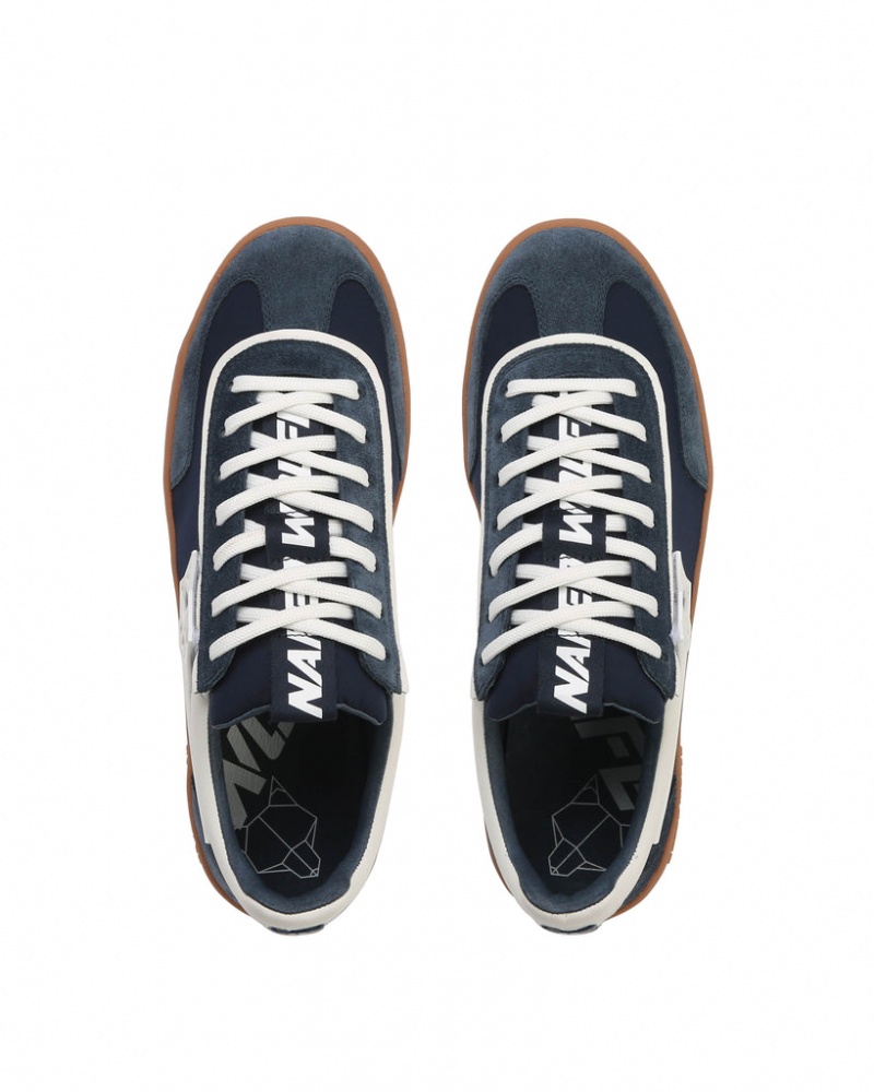 Men's Naked Wolfe Palm Trainers Navy Australia | D1T-6418