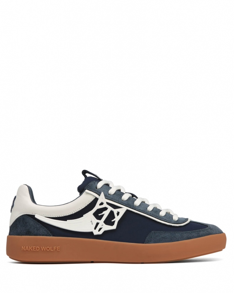 Men\'s Naked Wolfe Palm Trainers Navy Australia | D1T-6418