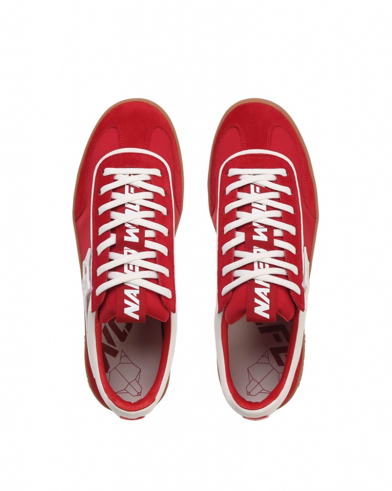 Men's Naked Wolfe Palm Trainers Red Australia | O6L-7033