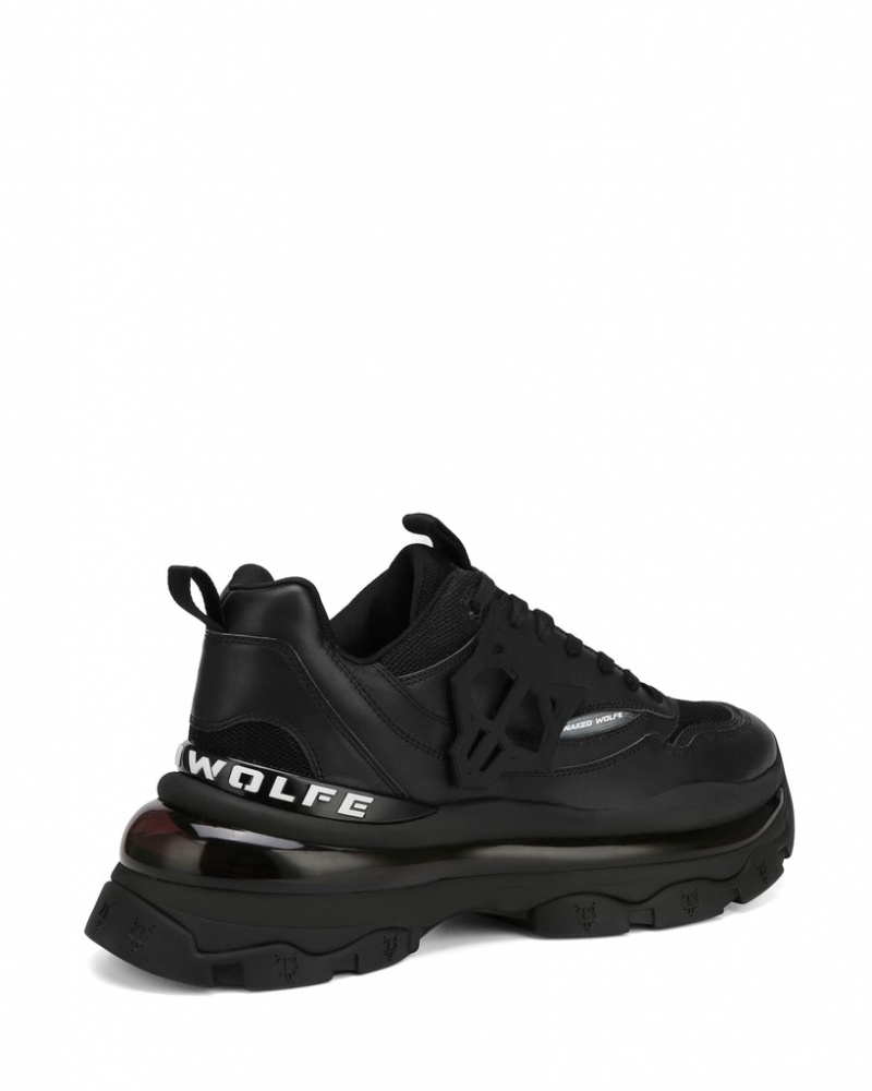 Men's Naked Wolfe Spring Trainers Black Australia | R8T-6095