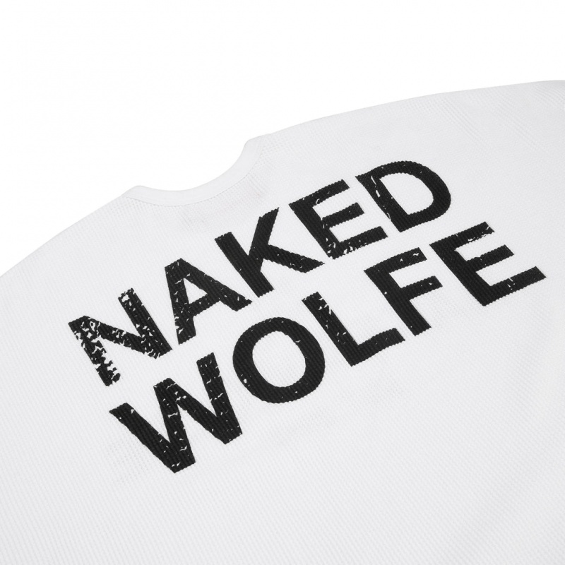 Men's Naked Wolfe Thermal Sweatshirts White Australia | P1G-9865