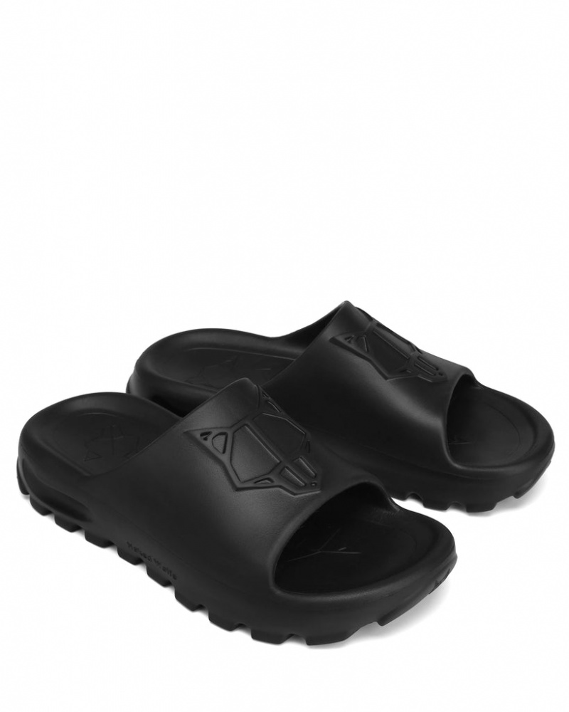 Men's Naked Wolfe Tommy Slides Black Australia | A0I-5345