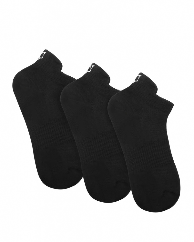 Women\'s Naked Wolfe 3 Pack Womens Egyptian Cotton Ankle Socks Socks Black Australia | J8K-6905