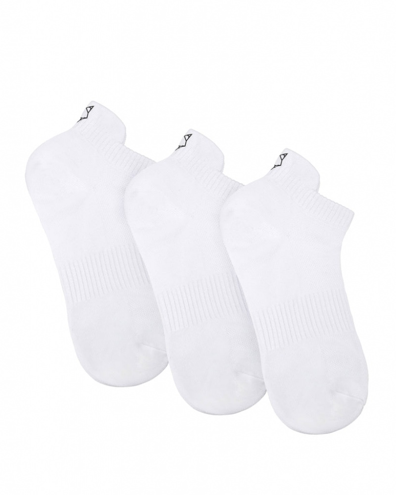 Women\'s Naked Wolfe 3 Pack Womens Egyptian Cotton Ankle Socks Socks White Australia | S2I-9952