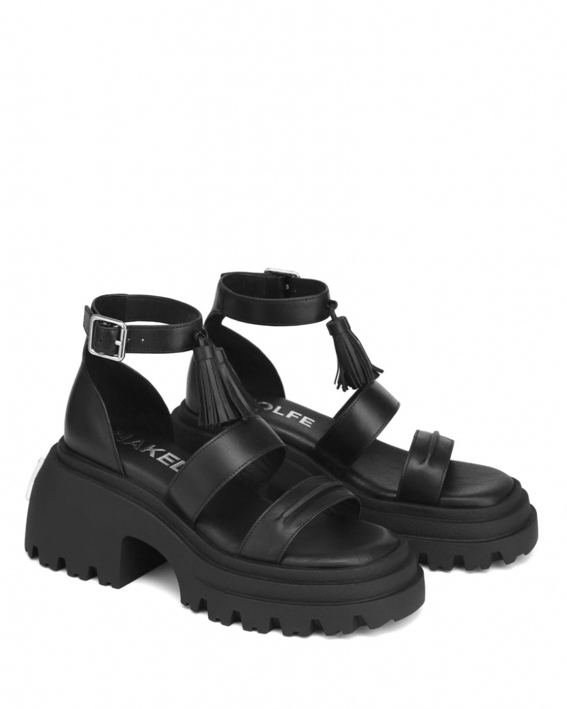 Women's Naked Wolfe Cherub Sandals Black Australia | V9F-8112