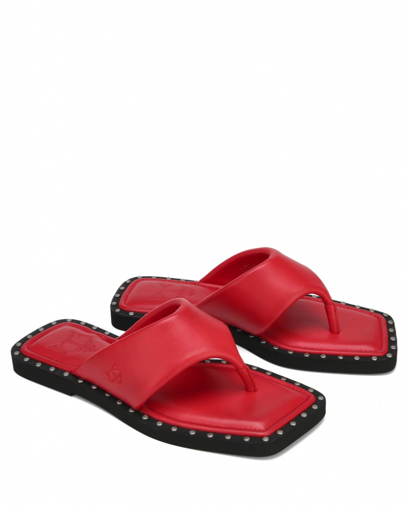 Women's Naked Wolfe Danni Sandals Dark Red Australia | O5L-6578