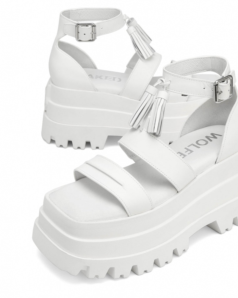 Women's Naked Wolfe Dare Sandals White Australia | Y3N-0613