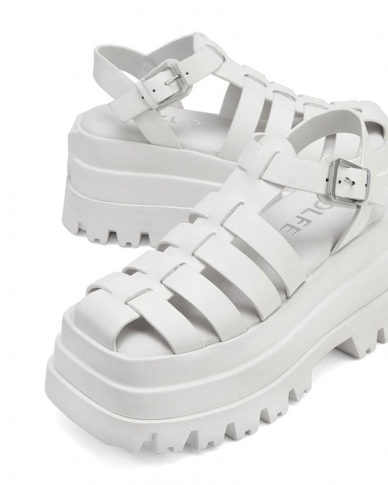 Women's Naked Wolfe Devil Sandals White Australia | X2S-6287