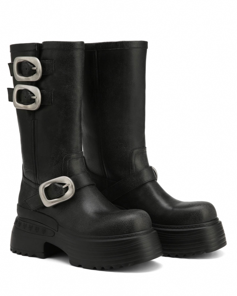 Women's Naked Wolfe Earth Stone Boots Black Australia | M1Q-8745