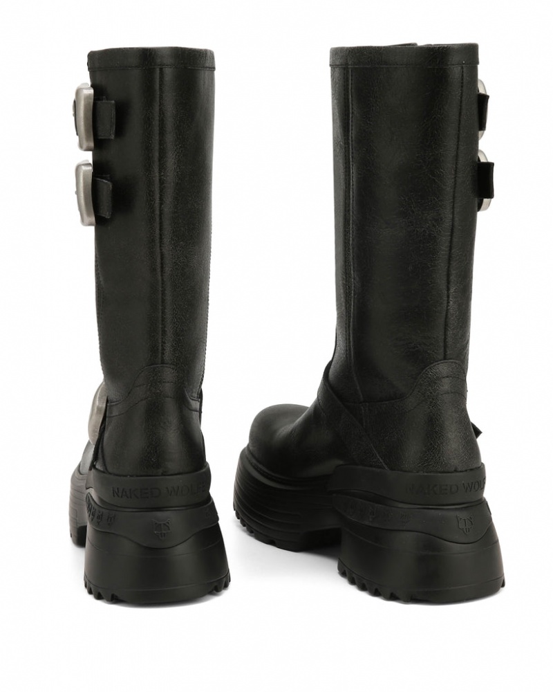 Women's Naked Wolfe Earth Stone Boots Black Australia | M1Q-8745