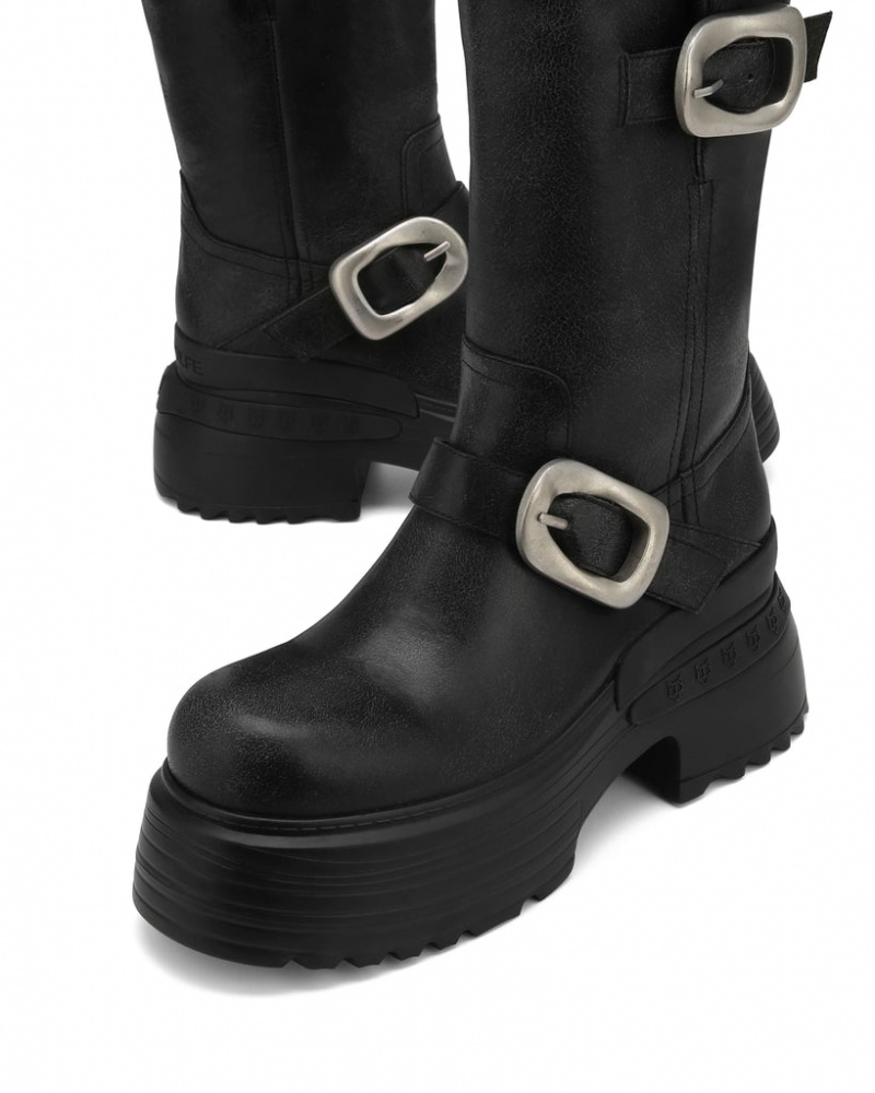 Women's Naked Wolfe Earth Stone Boots Black Australia | M1Q-8745