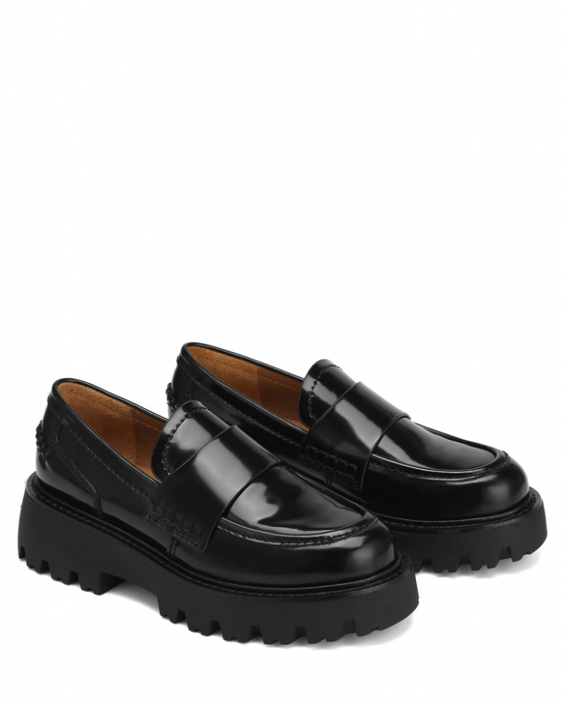 Women's Naked Wolfe Flawless Box Loafers Black Australia | P9U-3298