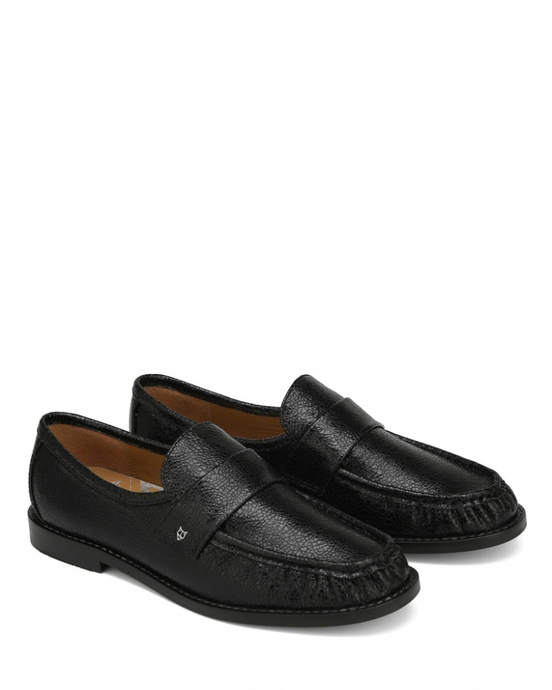 Women's Naked Wolfe Goldie Sheep Eel Loafers Black Australia | Z9P-5646