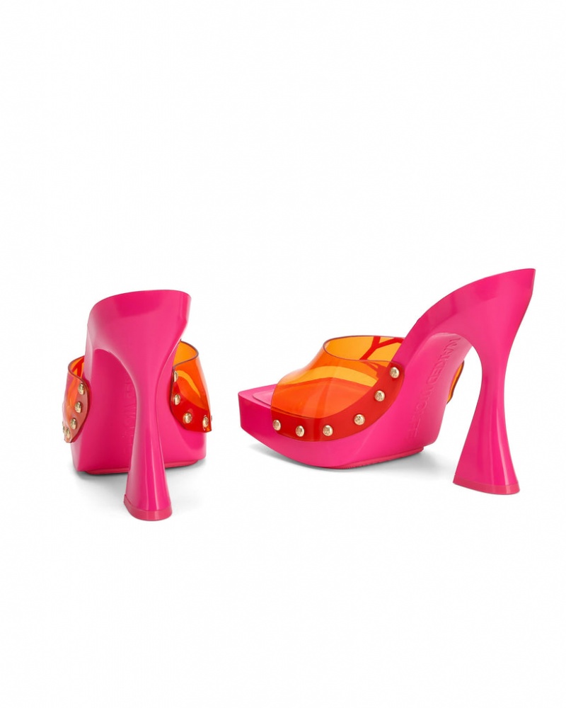 Women's Naked Wolfe Sunday Heels Pink / Orange Australia | C1A-0851