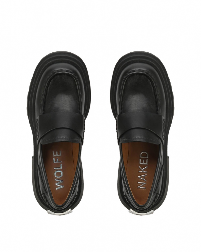 Women's Naked Wolfe Swish Loafers Black Australia | I8N-8434