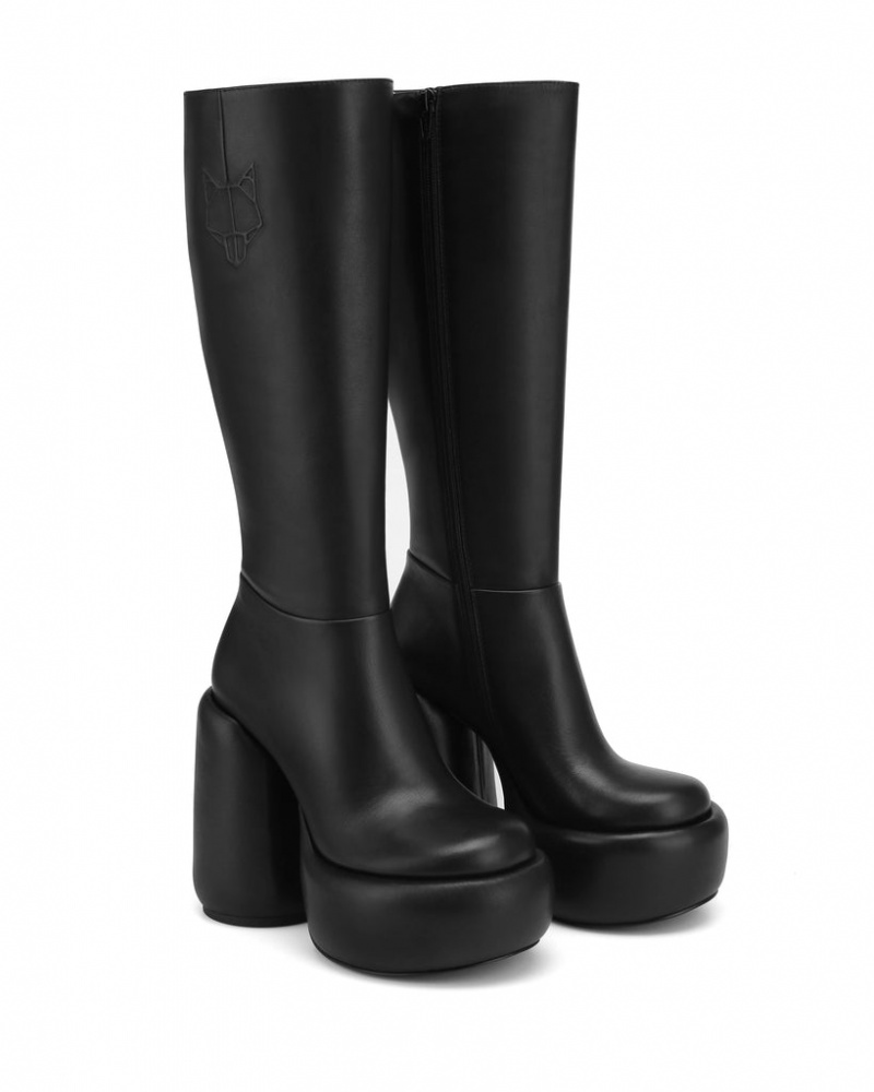 Women's Naked Wolfe Wanted Boots Black Australia | E2A-1394