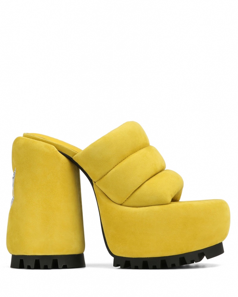 Women's Naked Wolfe Wild Heels Yellow Australia | G1V-4183