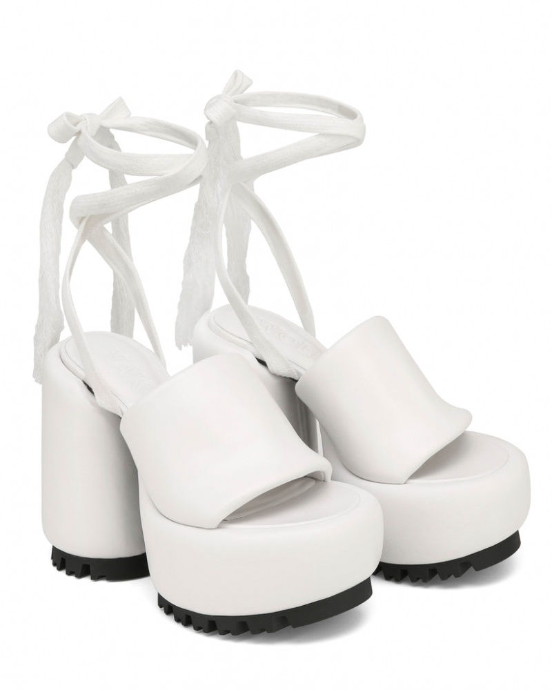 Women's Naked Wolfe Wonder Heels White Australia | N0U-2674